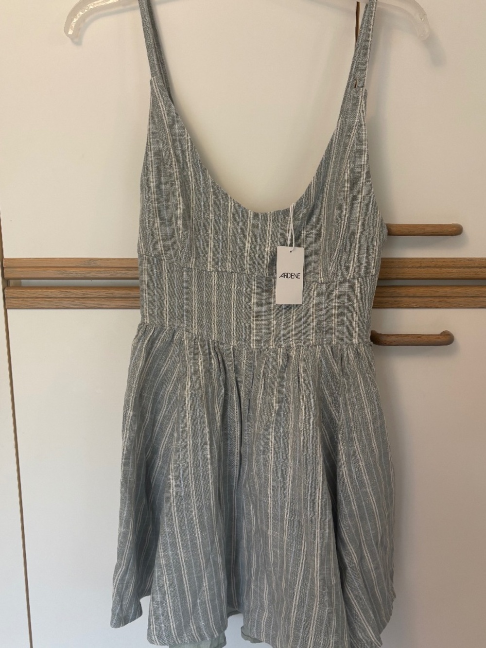Ardene linen blend mini skater dress